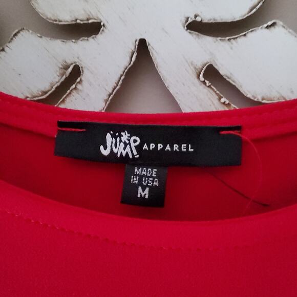 New Jump Apparel Women's Junior Size Medium Cutout Crepe Mini Dress in Red - Picture 5 of 8